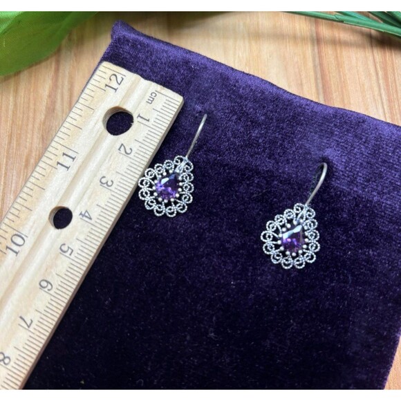 925 Sterling Silver Turkish Filigree Wedding Jewelry Set for Women, HandmadeGift - Picture 8 of 10